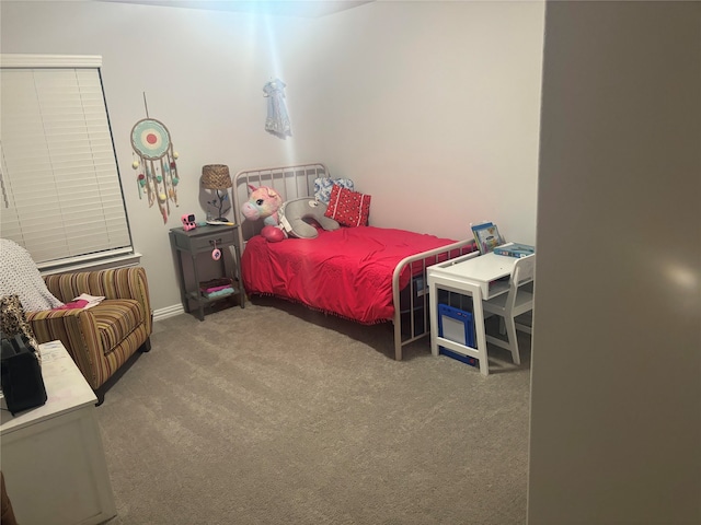 bedroom featuring carpet