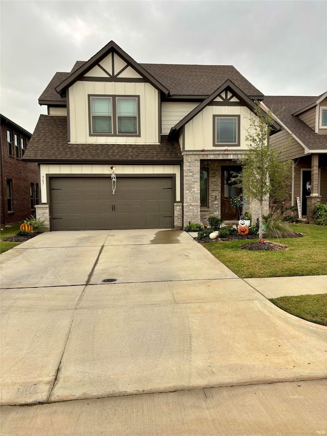 craftsman-style house with a garage