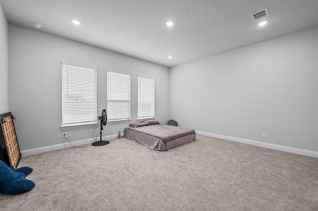 view of carpeted bedroom