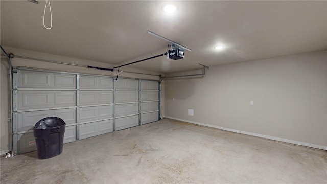 garage featuring a garage door opener