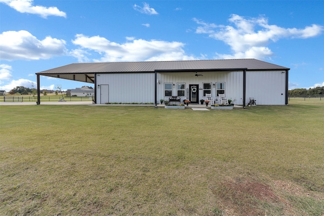 view of outdoor structure featuring a yard