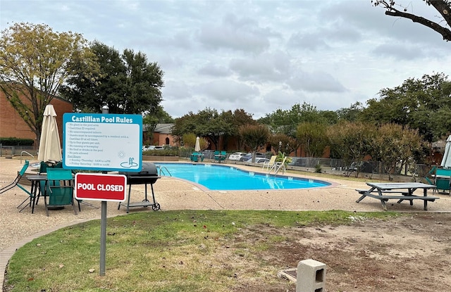 view of pool