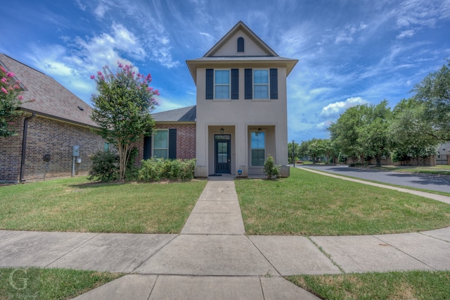 view of front of house with a front yard