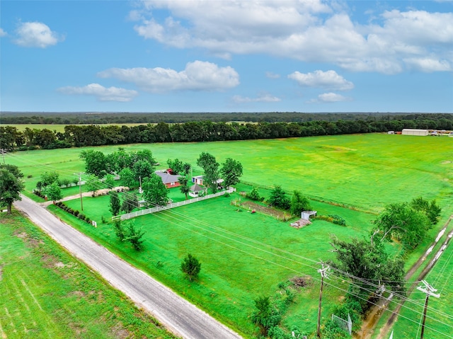 drone / aerial view featuring a rural view