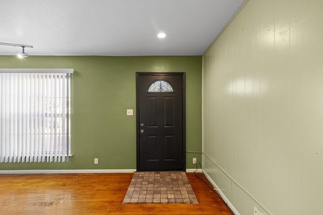 entrance foyer with hardwood / wood-style flooring