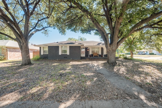 view of single story home