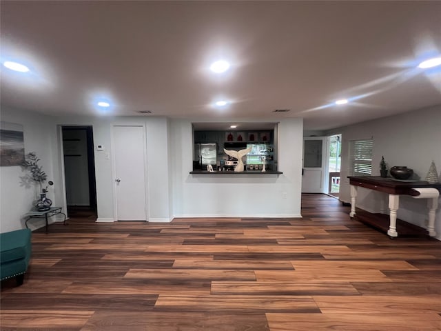 488 Briggs Blvd, East Tawakoni, TX 75472 - living room with wood finished floors, recessed lighting, and baseboards