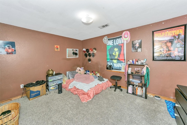 1006 E Dr, Lake Bridgeport, TX 76426 - bedroom featuring carpet, baseboards, and a textured wall
