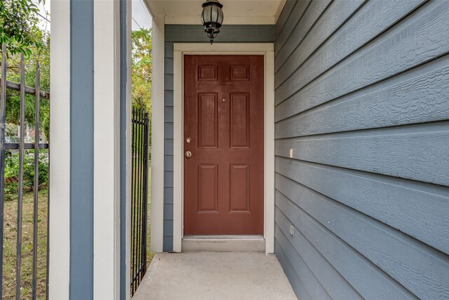 view of doorway to property