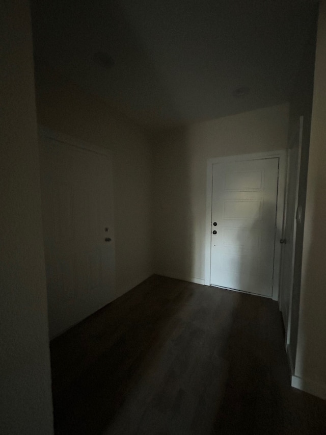 empty room featuring hardwood / wood-style flooring