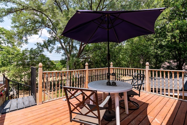 view of wooden terrace