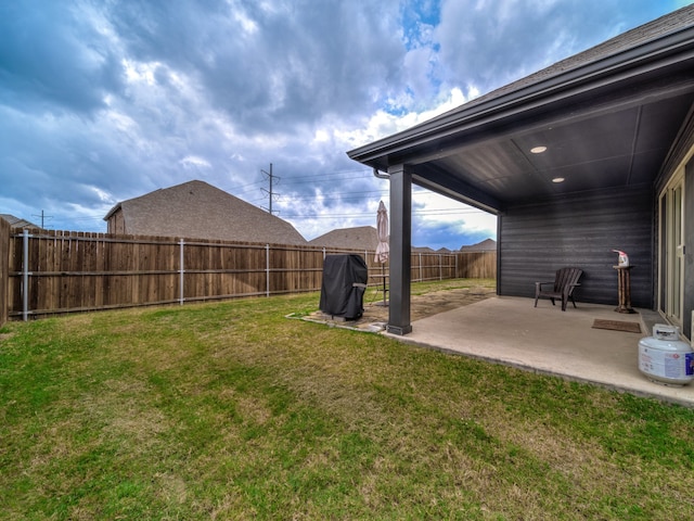 view of yard featuring a patio