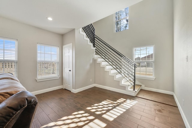 entryway featuring dark hardwood / wood-style floors