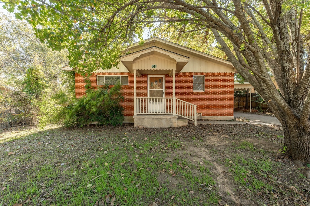 view of bungalow-style home