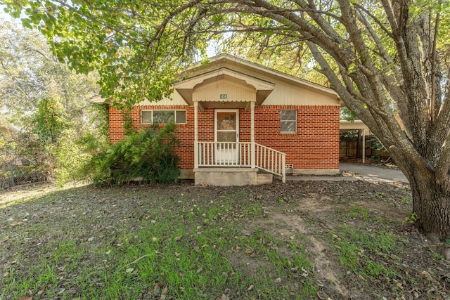 view of bungalow-style home