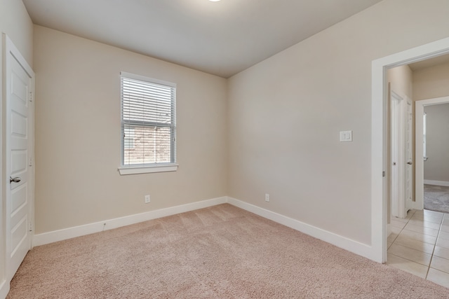 view of carpeted spare room