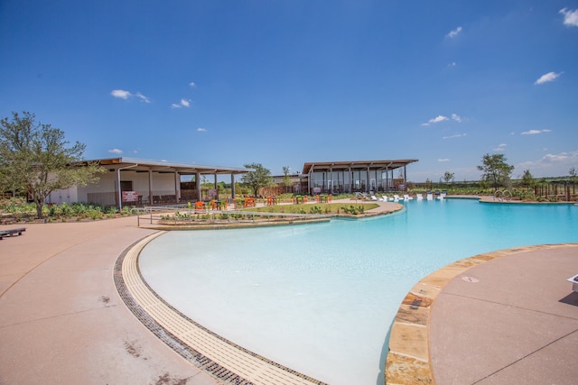 view of pool with a patio