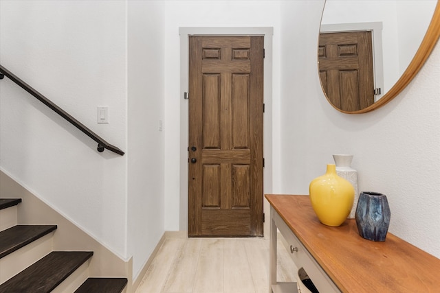 foyer featuring light hardwood / wood-style flooring