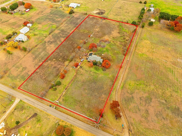 drone / aerial view featuring a rural view