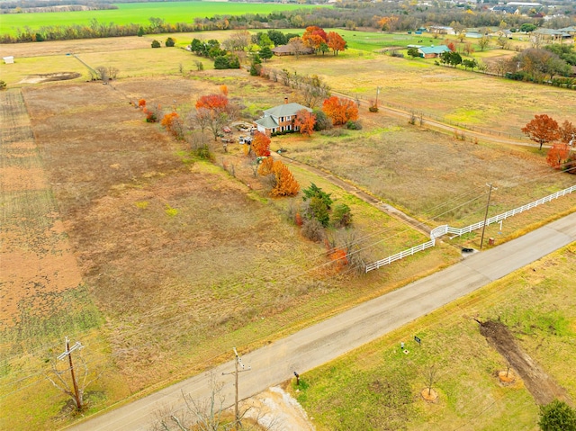 bird's eye view featuring a rural view