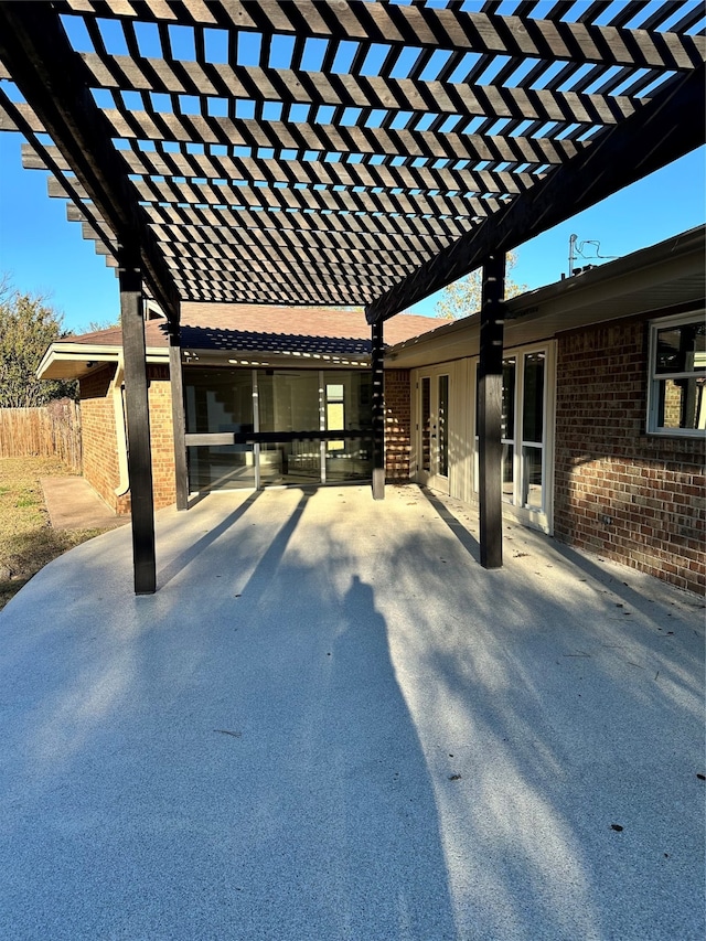 view of patio / terrace with a pergola