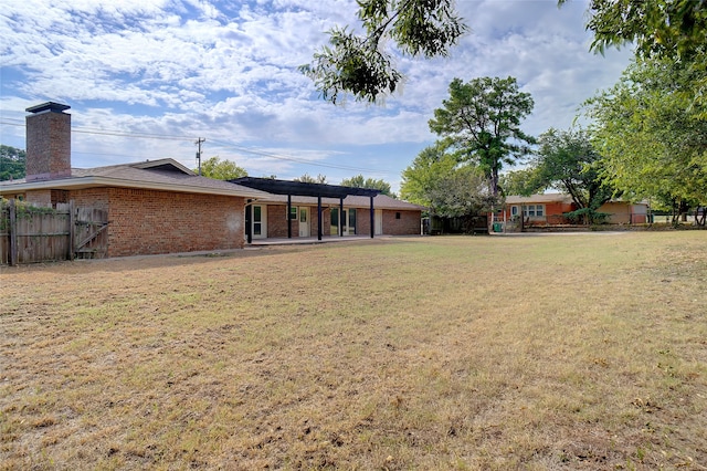 view of yard with a patio