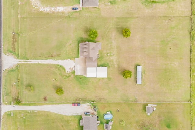 aerial view with a rural view