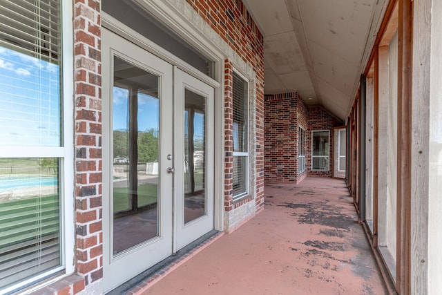 view of patio / terrace featuring french doors