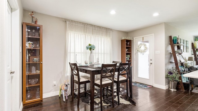 2006 Samantha Ln, Heartland, TX 75126 - dining space featuring wood finished floors, baseboards, and recessed lighting