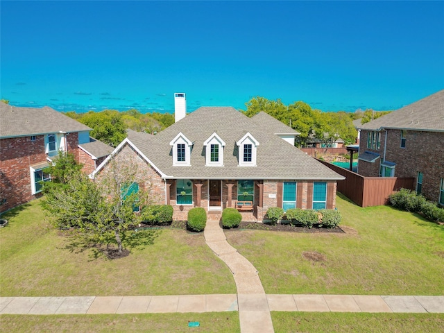 view of front of house with a front yard