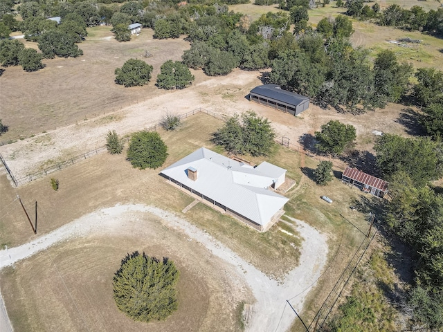 drone / aerial view featuring a rural view