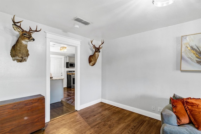 interior space featuring hardwood / wood-style flooring