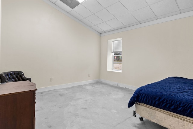 bedroom featuring a paneled ceiling