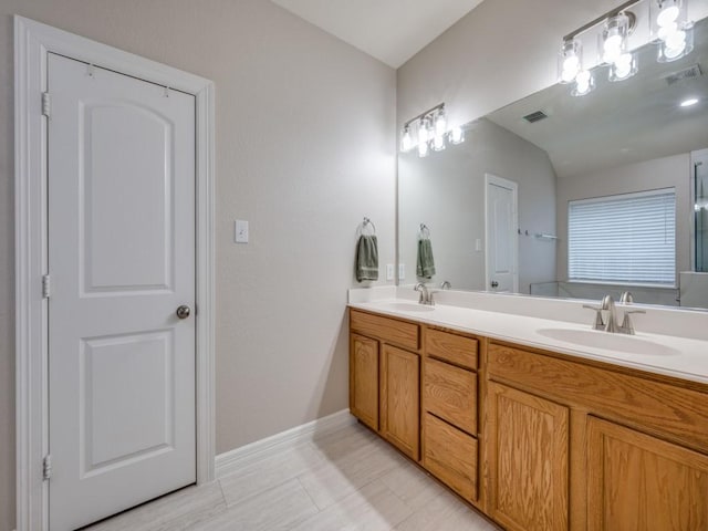 bathroom with vanity