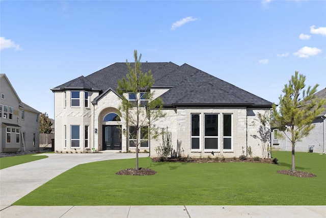 view of front of house with a front yard