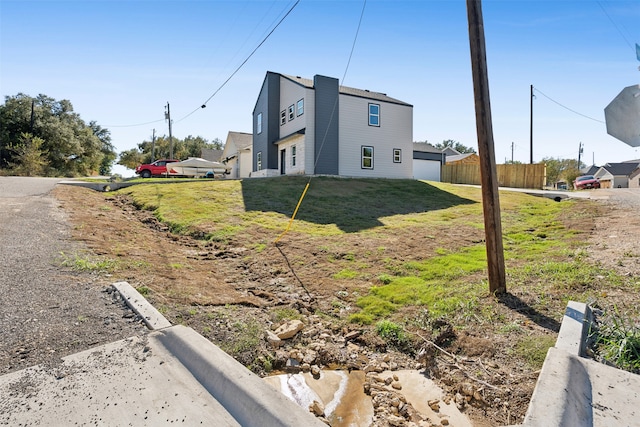 view of home's exterior with a garage