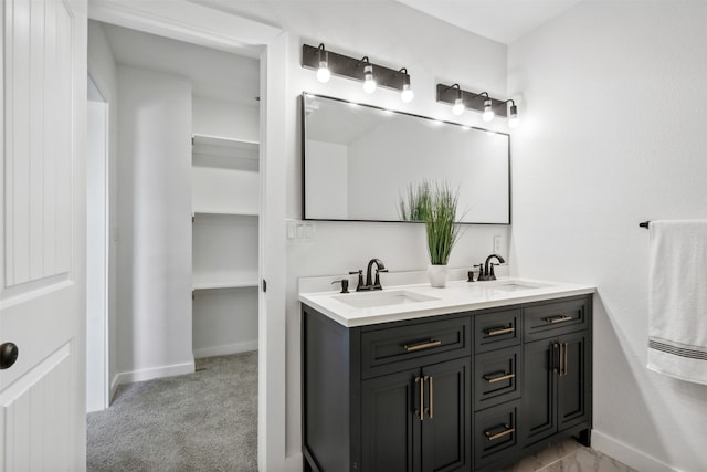 bathroom featuring vanity