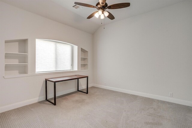 unfurnished bedroom featuring ceiling fan, a closet, and light colored carpet