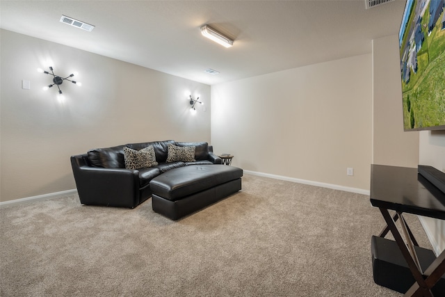 view of carpeted living room