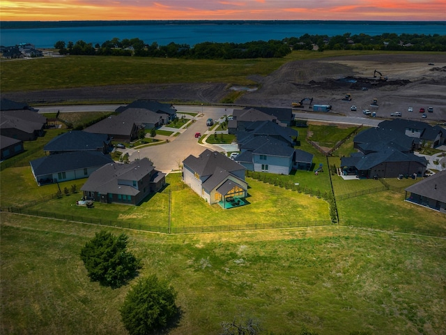 317 St Paul Ct, Heath, TX 75126 - aerial view at dusk of a water view and a residential view
