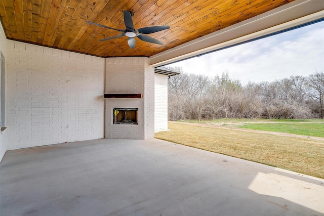 view of patio / terrace with ceiling fan