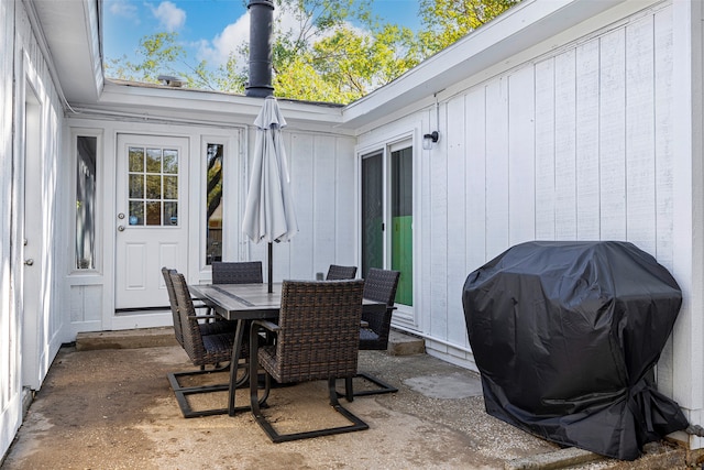 view of patio / terrace featuring grilling area