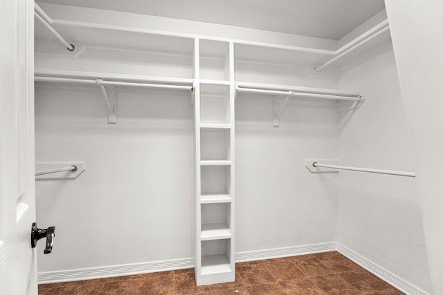 view of walk in closet