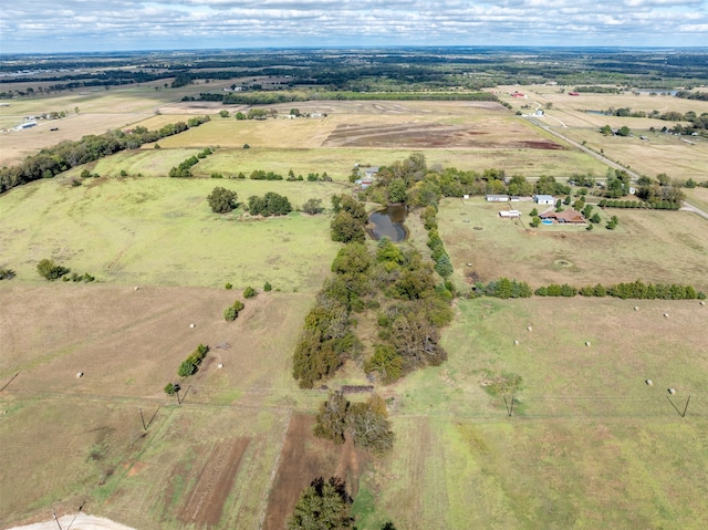 aerial view featuring a rural view