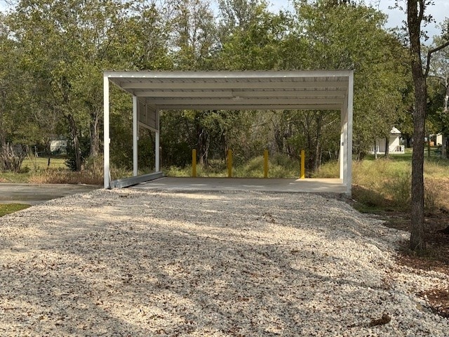 view of car parking featuring a carport