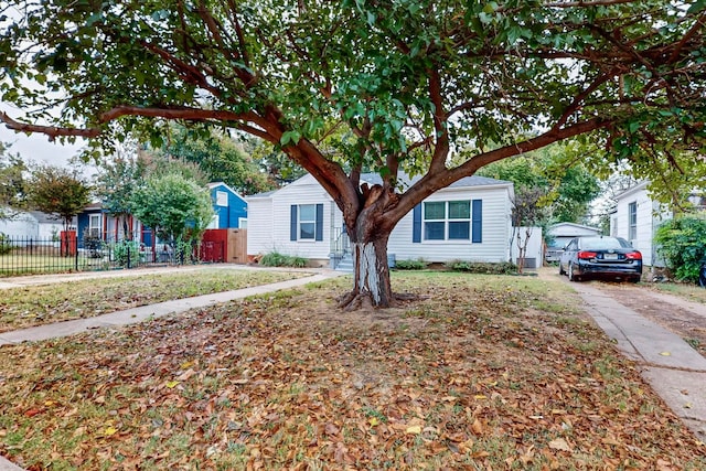 view of single story home