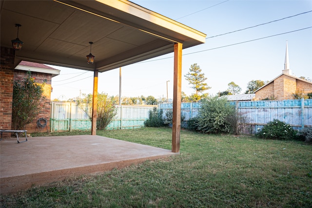 view of yard with a patio