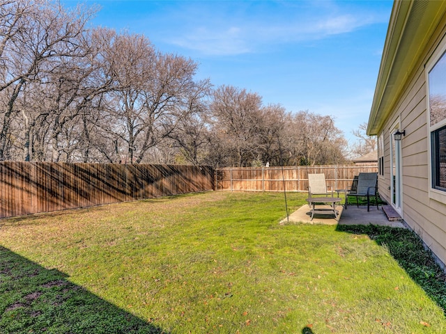 view of yard featuring a patio area