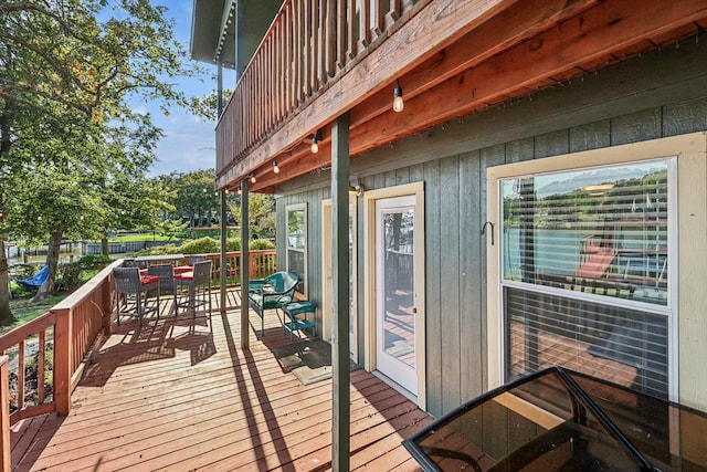 view of wooden terrace