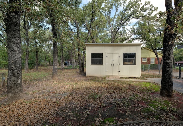 view of outdoor structure